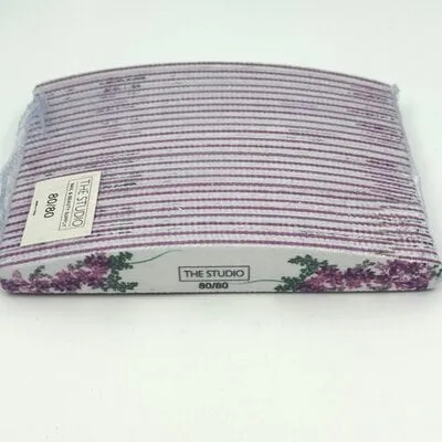 Files - Oval - 80/80 - Zebra/ Purple - Purple Flowers - 25 Count