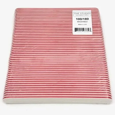 Files - Regular - 100/180 - White/ Red - 50 Count
