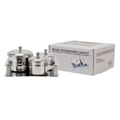 DL - 3 Piece Stainless Steel Jars Set