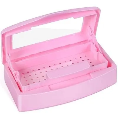 Beauty Implement Sterilizing Tray w/ Window - Pink