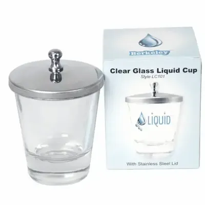 Glass - Liquid Cup With Stainless Steel Lid - Clear - LC101