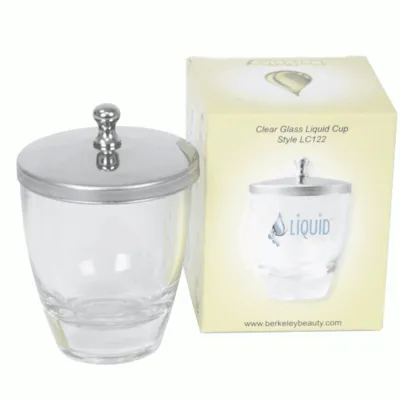 Glass - Liquid Cup With Stainless Steel Lid - Clear - LC122