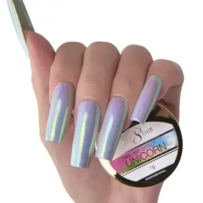 Nail Art Chrome - Unicorn 01