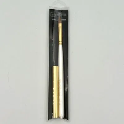 Nail Art Brush - White/Gold - B-116