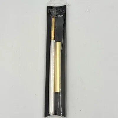 Nail Art Brush - White/Gold - B-115
