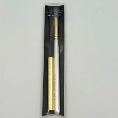 Nail Art Brush - White/Gold - B-114