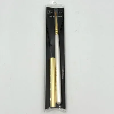 Nail Art Brush - White/Gold - B-113