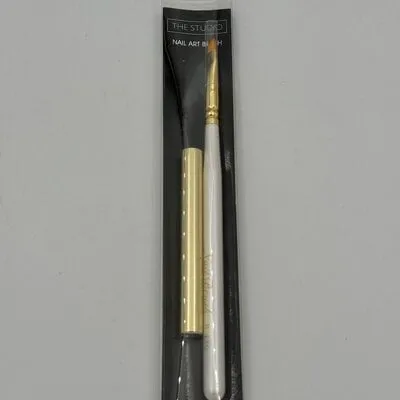 Nail Art Brush - White/Gold - B-110