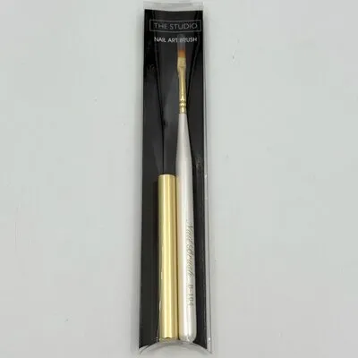 Nail Art Brush - White/Gold - B-104