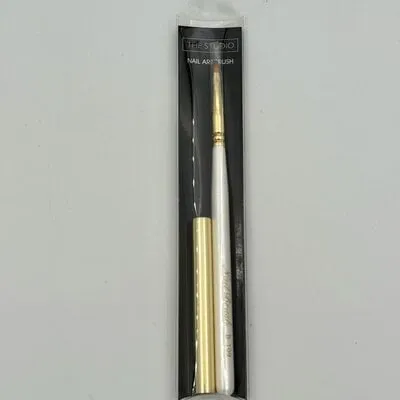 Nail Art Brush - White/Gold - B-109