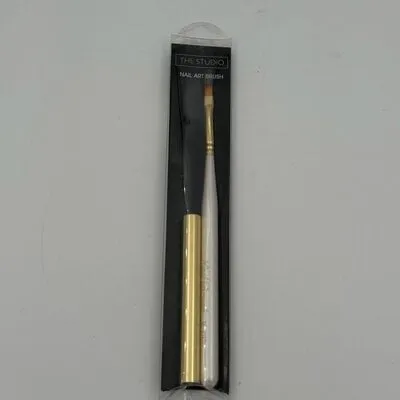 Nail Art Brush - White/Gold - B-105