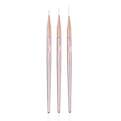 Liner Brush - 3 PC - Rose Gold/ Rose Gold