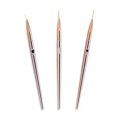 Liner Brush - 3 PC - Rose Gold/ Gold
