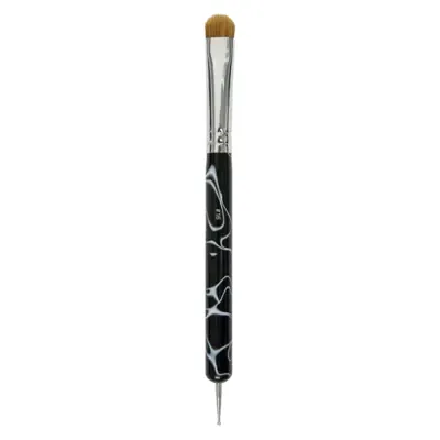 DL - French/Clean Up Brush - Kolinsky with Dotting Tool - #16 - Black