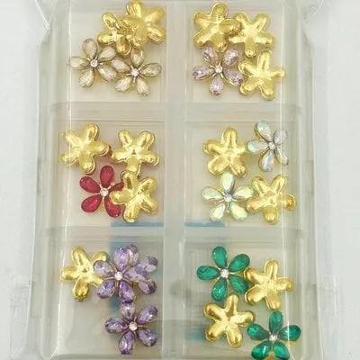Art Pack #514 - Assorted Flower Charms - 24 pcs