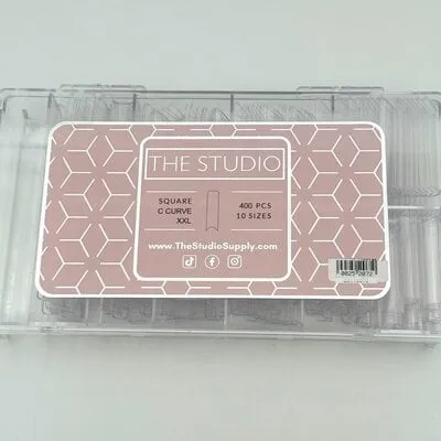 Tip Box - Half Cover - Square C Curve Clear - XXL