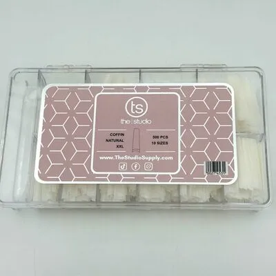 Nail Tip Box - Coffin Natural - XXL