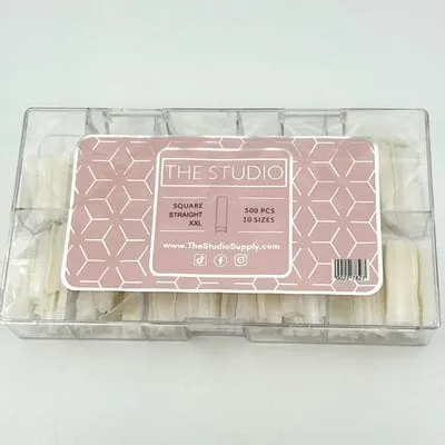 Tip Box - Half Cover - Square Straight Natural - XXL