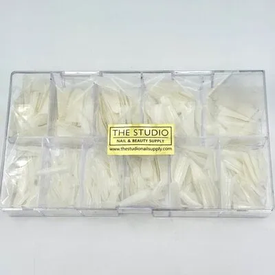 Nail Tip Box - Coffin Natural - Long