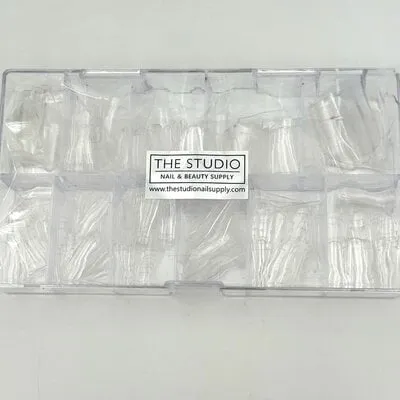 Nail Tip Box - Coffin Clear - Long