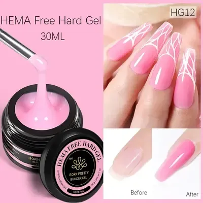 Hema Free Hard Gel - HG12 - Pink - 1 oz