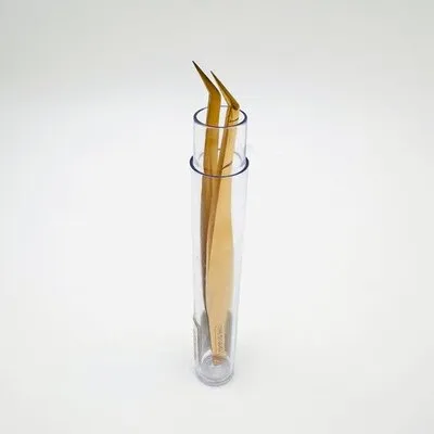 Tweezers - Volume Pick Up - Curved - Gold - 19