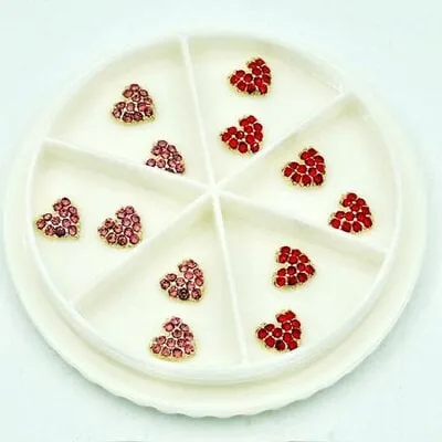Art Pack #537 - Heart Rhinestones - 12 pcs