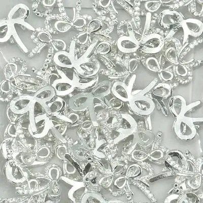 Art Pack #596 - Silver Bow Charms