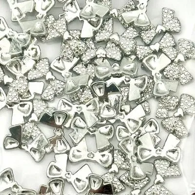 Art Pack #597 - Silver Bow Charms