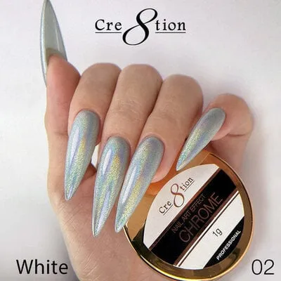 Nail Art Chrome - 02 Hologram Silver B - 1 g