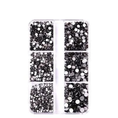 Art Pack #362 - Assorted Black Rhinestone - 6 pcs