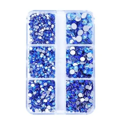 Art Pack #582 - Assorted Royal Blue Rhinestone - 6 pcs