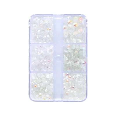 Art Pack #359 - Assorted Iridescent Rhinestone - 6 pcs