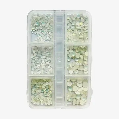 Art Pack #358 - Assorted Clear AB Rhinestone - 6 pcs