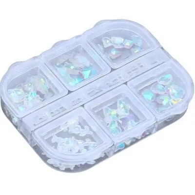 Art Pack #363 - Assorted Iridescent Crystals - 6 pcs