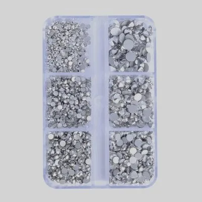 Art Pack #355 - Assorted Clear Rhinestone - 6 pcs