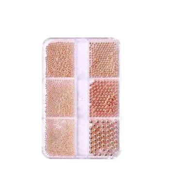 Caviar Beads - Rose Gold - 6 pcs