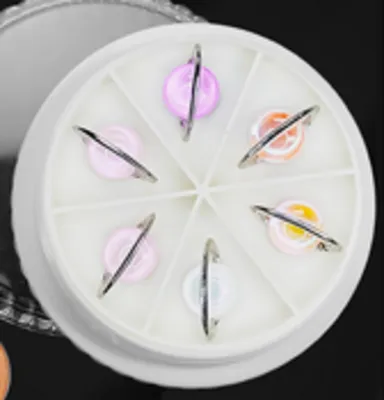 Art Pack #518 - Assorted Iridescent Planet Charms
