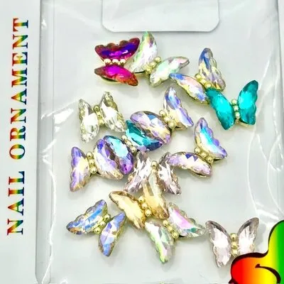 Art Pack #513 - Assorted Butterfly Charms - 14 pcs