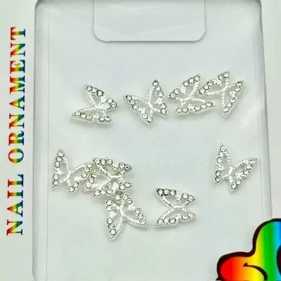 Art Pack #470 - Silver Butterfly Charms