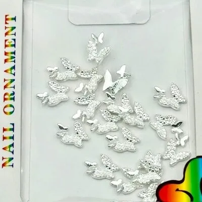 Art Pack #443 - Butterfly Charms - Silver