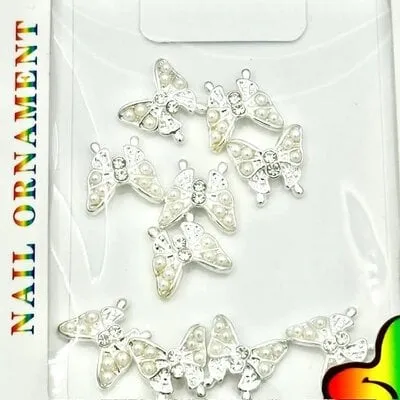 Art Pack #472 - Silver Butterfly Charms