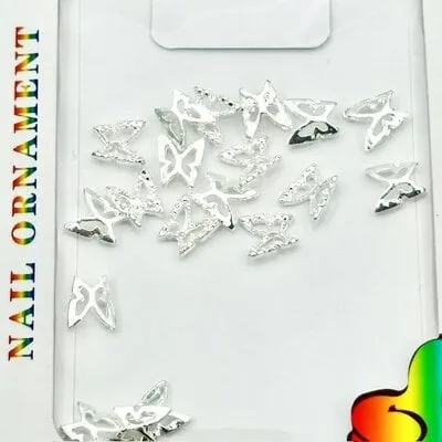Art Pack #478 - Silver Butterfly Charms