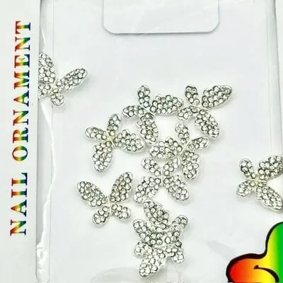 Art Pack #474 - Silver Butterfly Charms