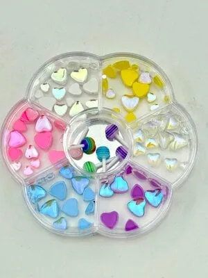 Art Pack #390 - Assorted Hearts, Lollipops - 7 pcs