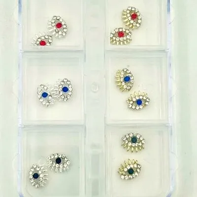 Art Pack #522 - Eye Rhinestone Charms - 12 pcs