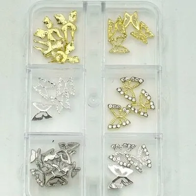 Art Pack #523 - Butterfly Charms - Silver, Gold