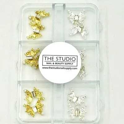 Art Pack #560 - Butterfly Charms - Silver, Gold