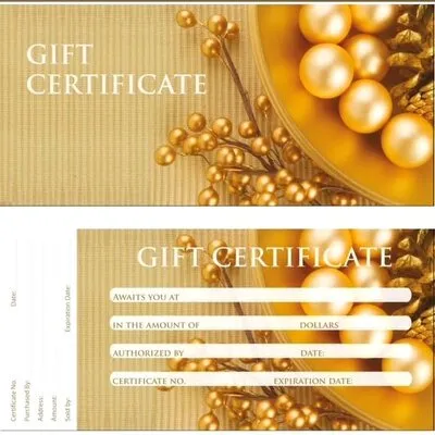 Gift Certificate Booklet - 50 pgs - GC106