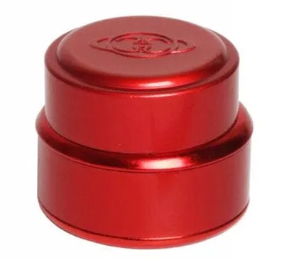 Aluminum Jar w/ Lid - Red - 0.5 oz